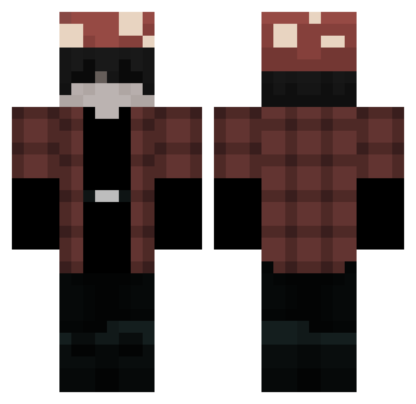13Kichiro Minecraft skin, front and back view