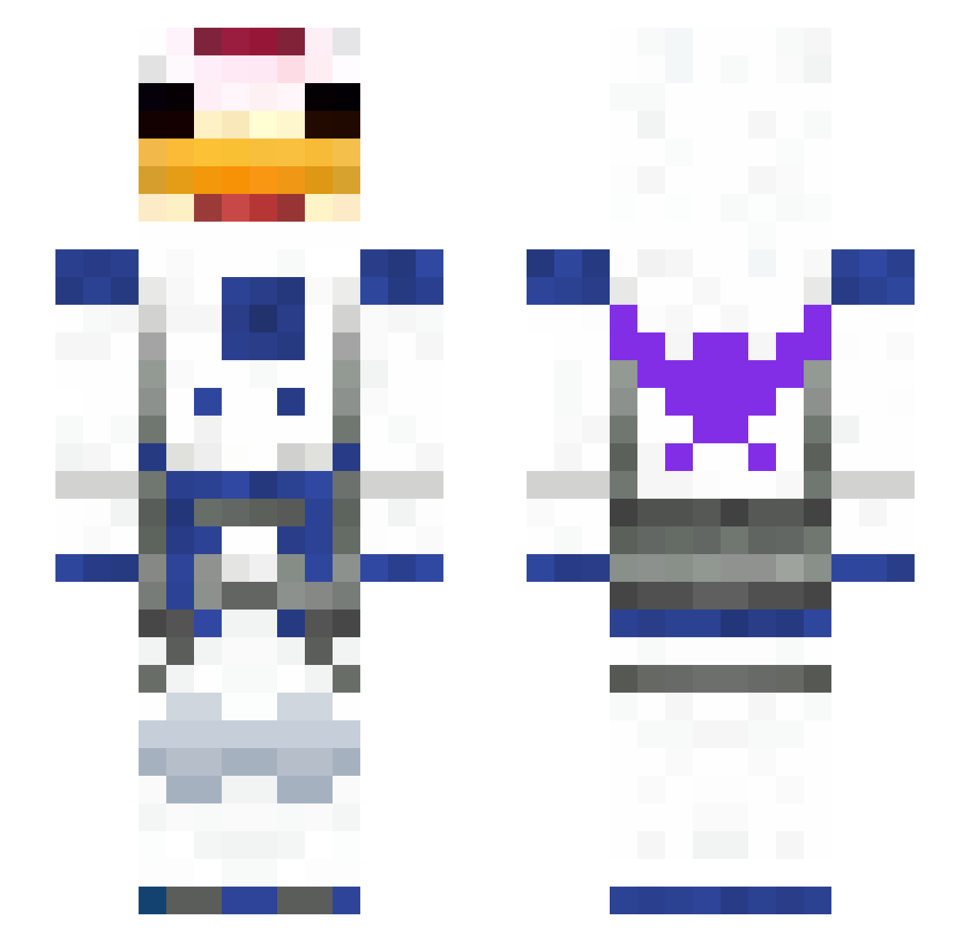 Walkers Minecraft skin, front and back view