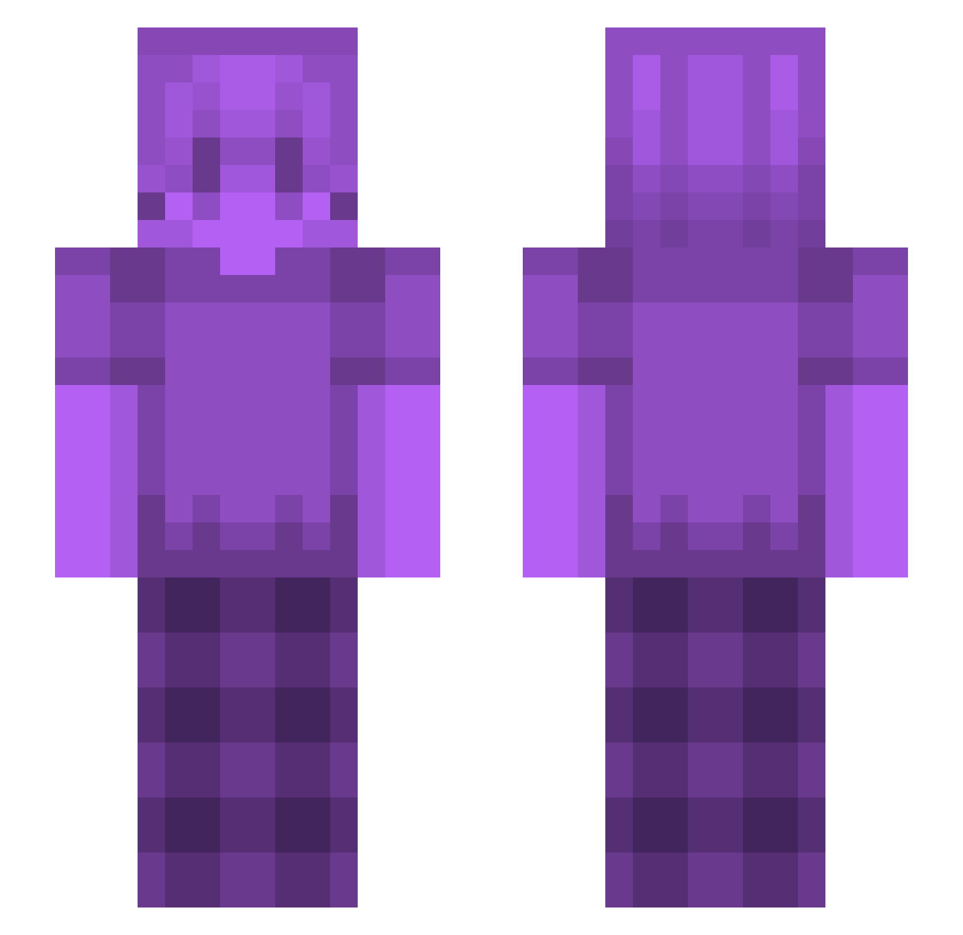 savvance Minecraft skin, front and back view