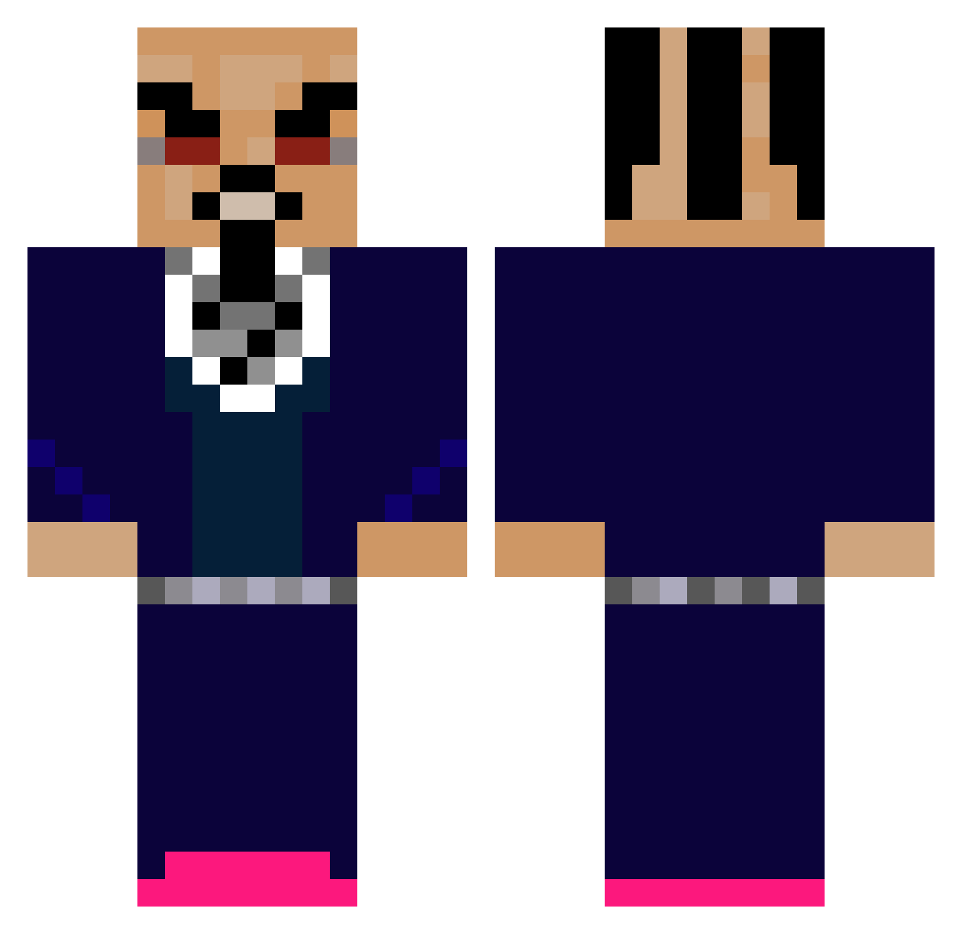 yungkaishinkai Minecraft skin, front and back view
