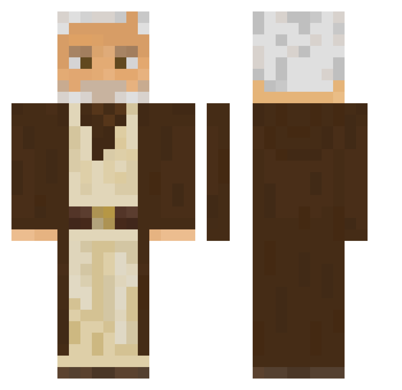ji_da_3 Minecraft skin, front and back view