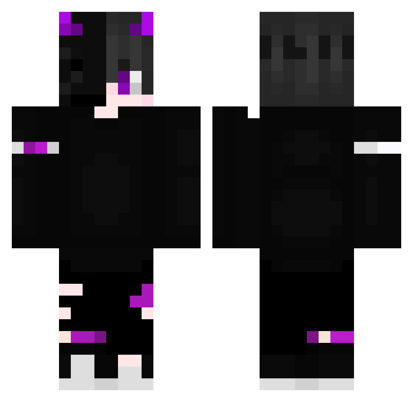 xScitz Minecraft skin, front and back view