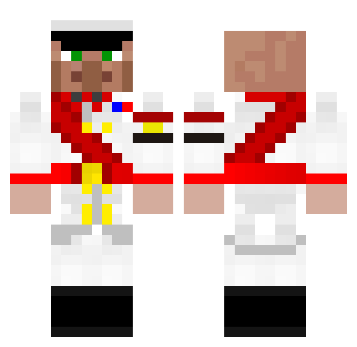 0_Hoxton_0 Minecraft skin, front and back view