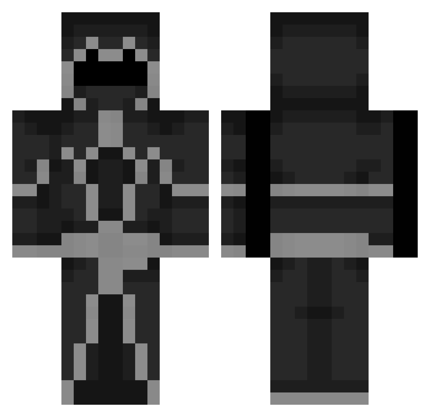 AadharCard Minecraft skin, front and back view