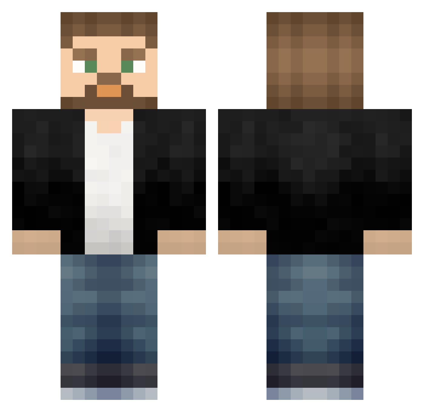 GrinchGrouch15 Minecraft skin, front and back view