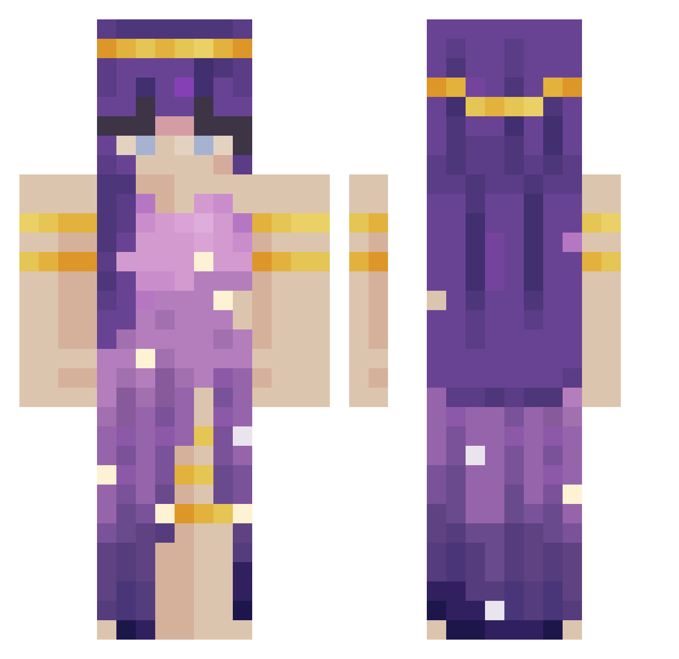 x_morphios_x Minecraft skin, front and back view