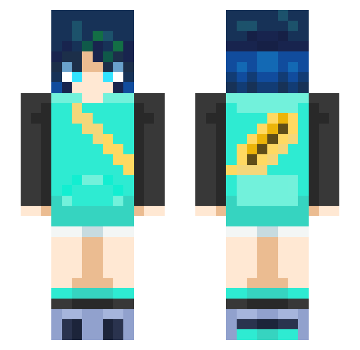 Manzano_the_best Minecraft skin, front and back view