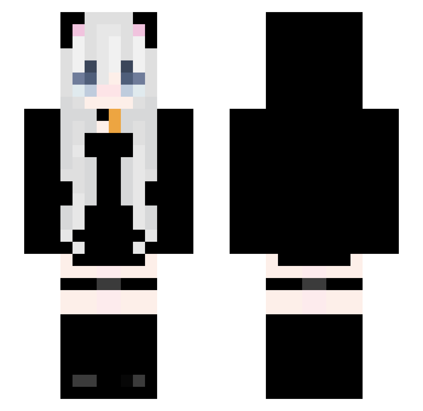 valerieRAWR Minecraft skin, front and back view