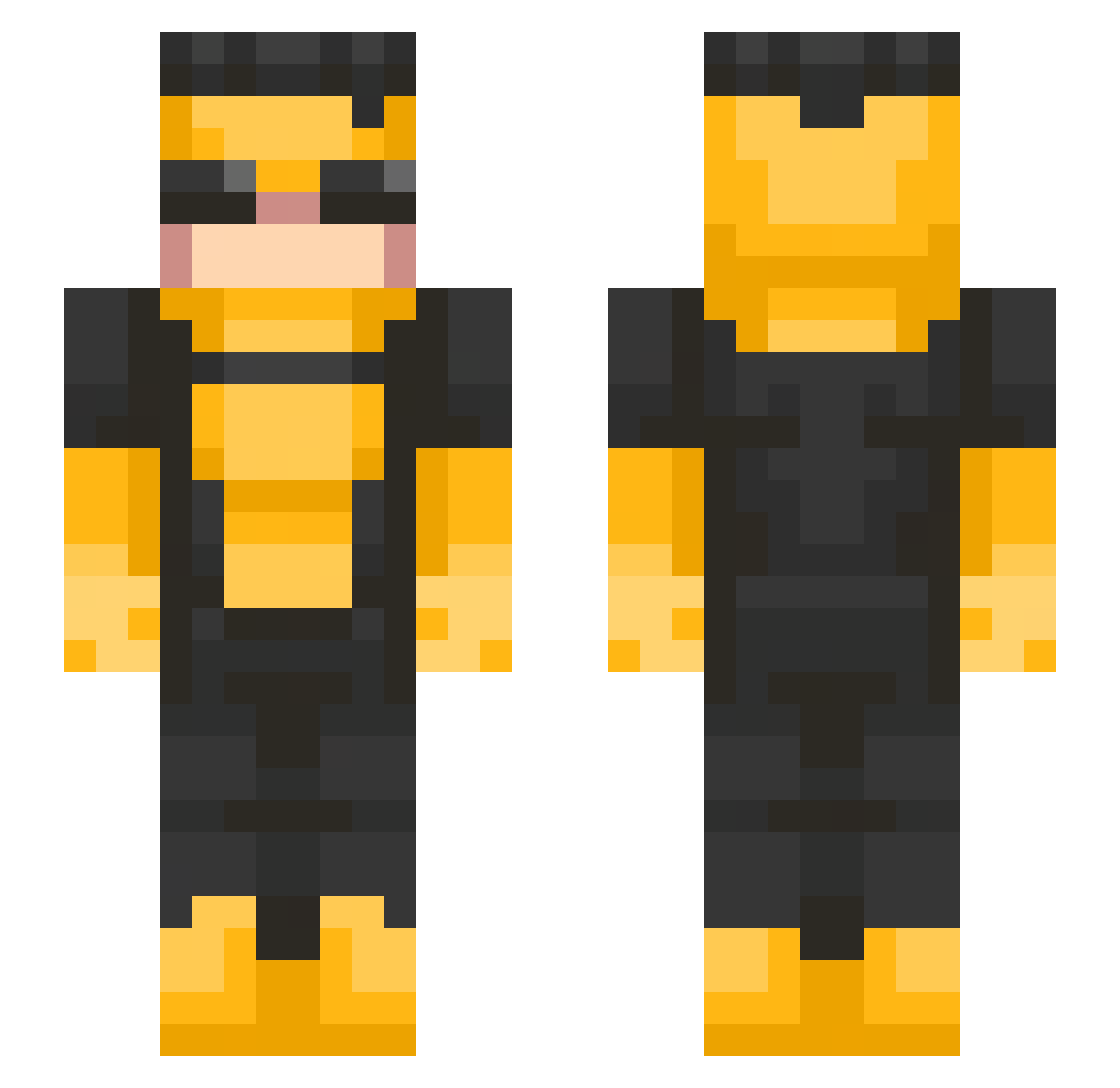 LampazoSSJ Minecraft skin, front and back view