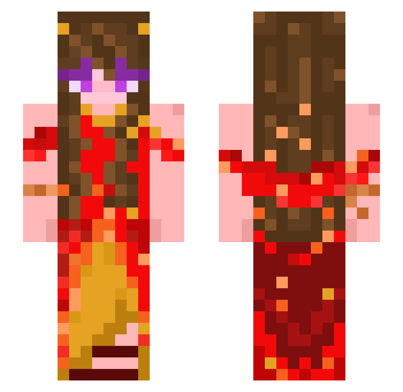 OsniiChan Minecraft skin, front and back view