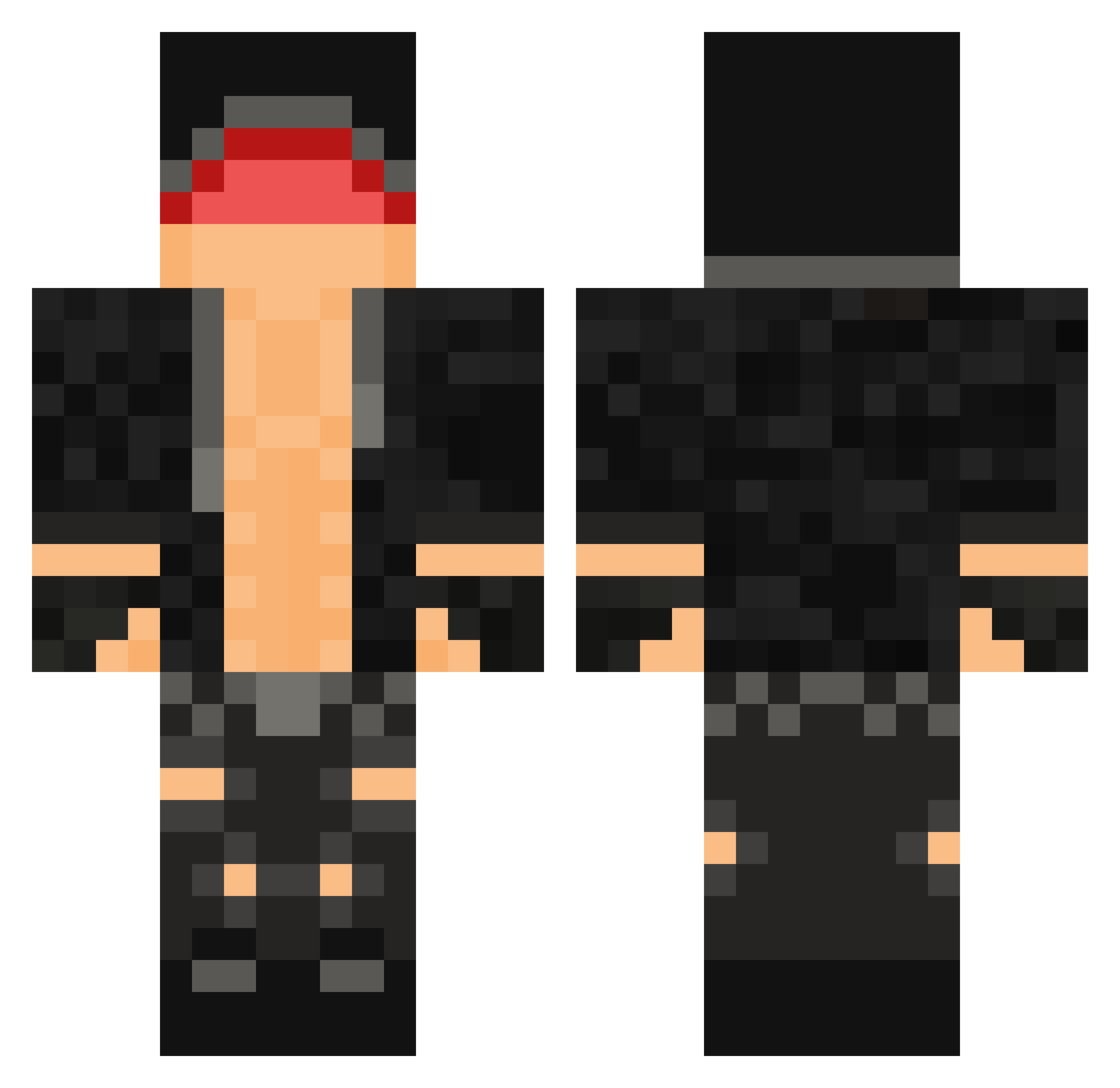 killerz2122 Minecraft skin, front and back view