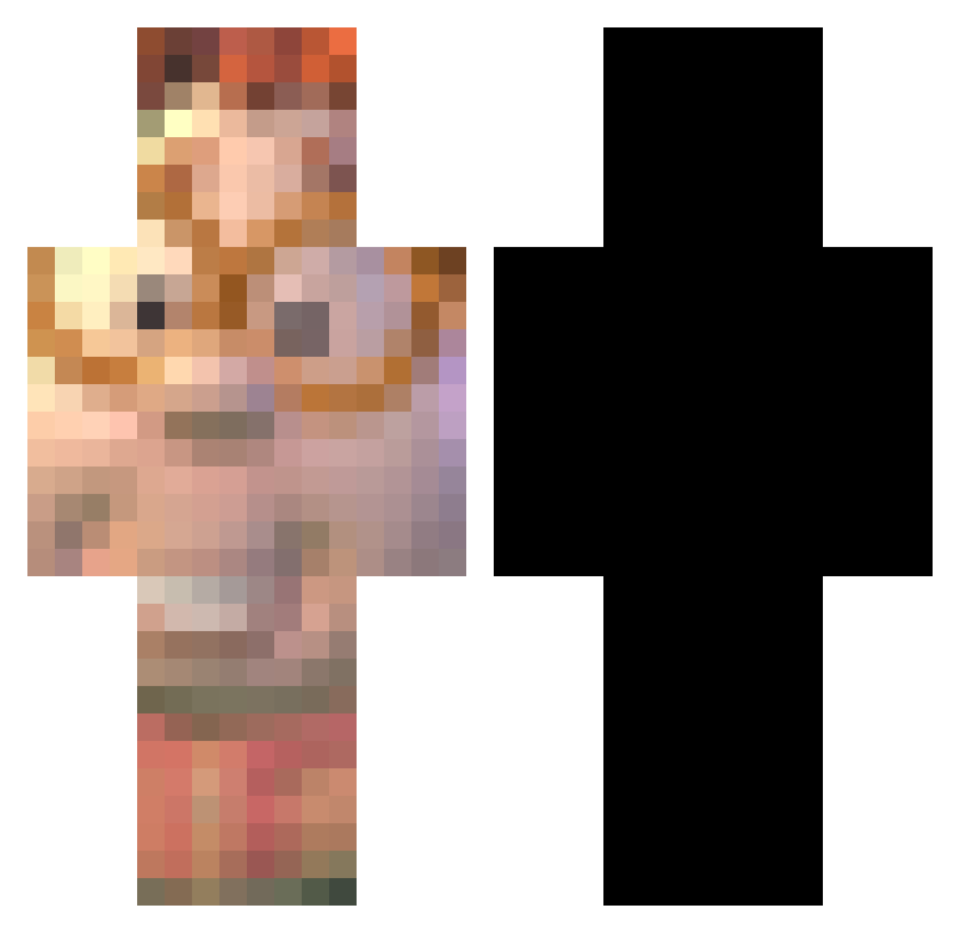 chrspys Minecraft skin, front and back view
