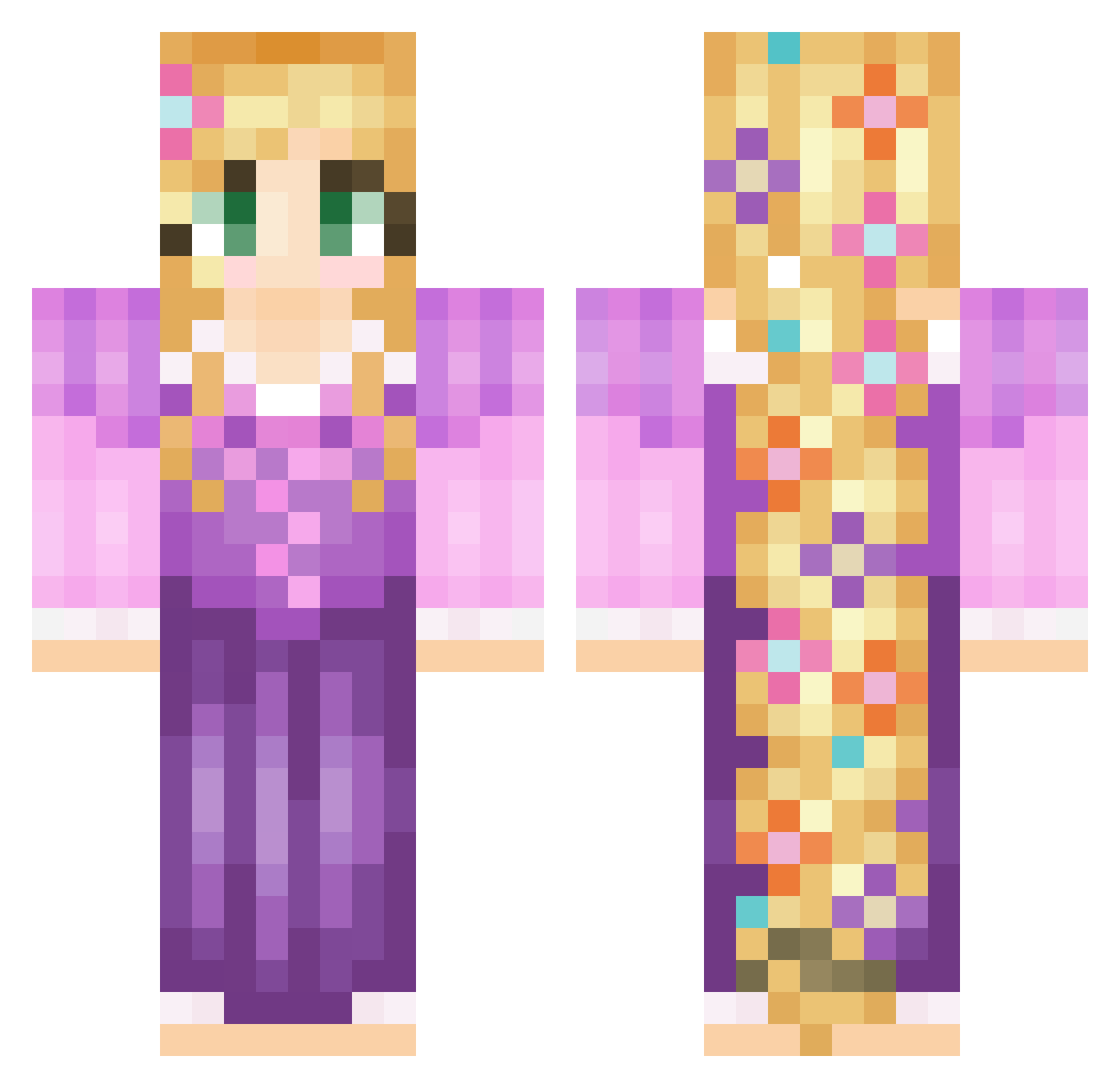 laninha_ Minecraft skin, front and back view