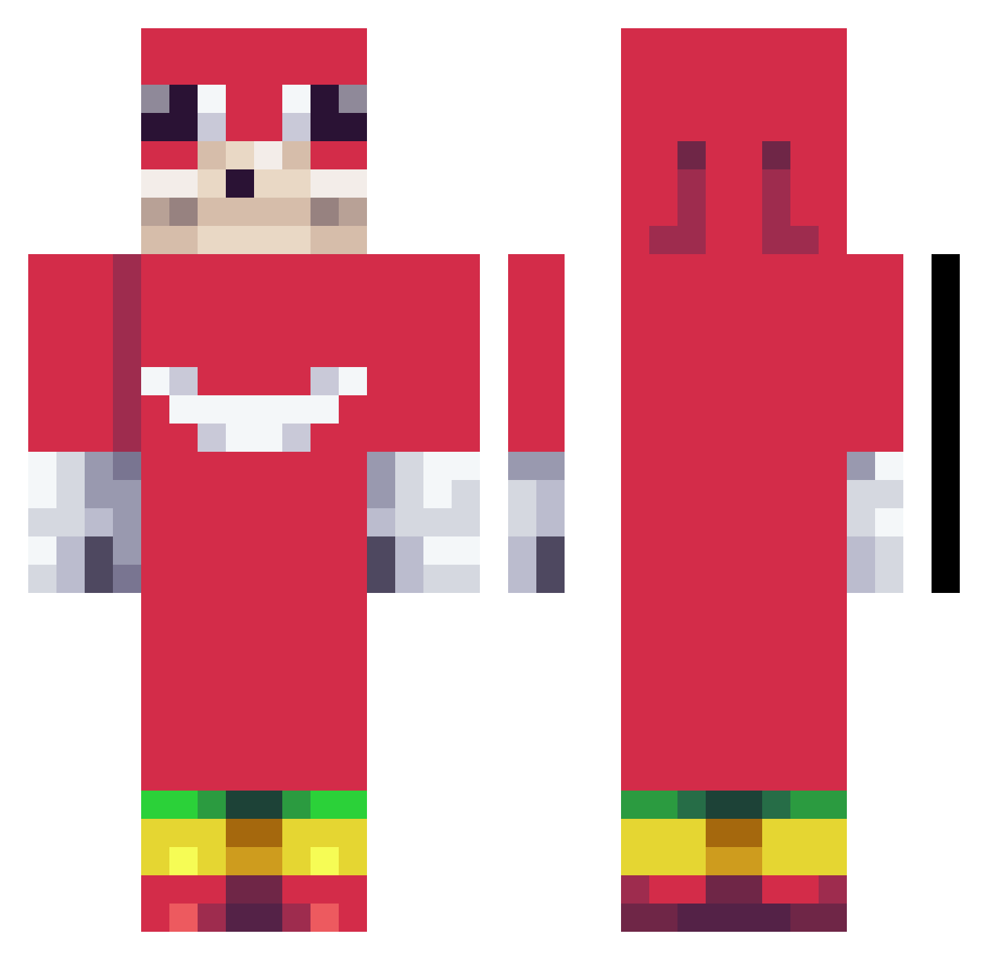 ylislumpis Minecraft skin, front and back view