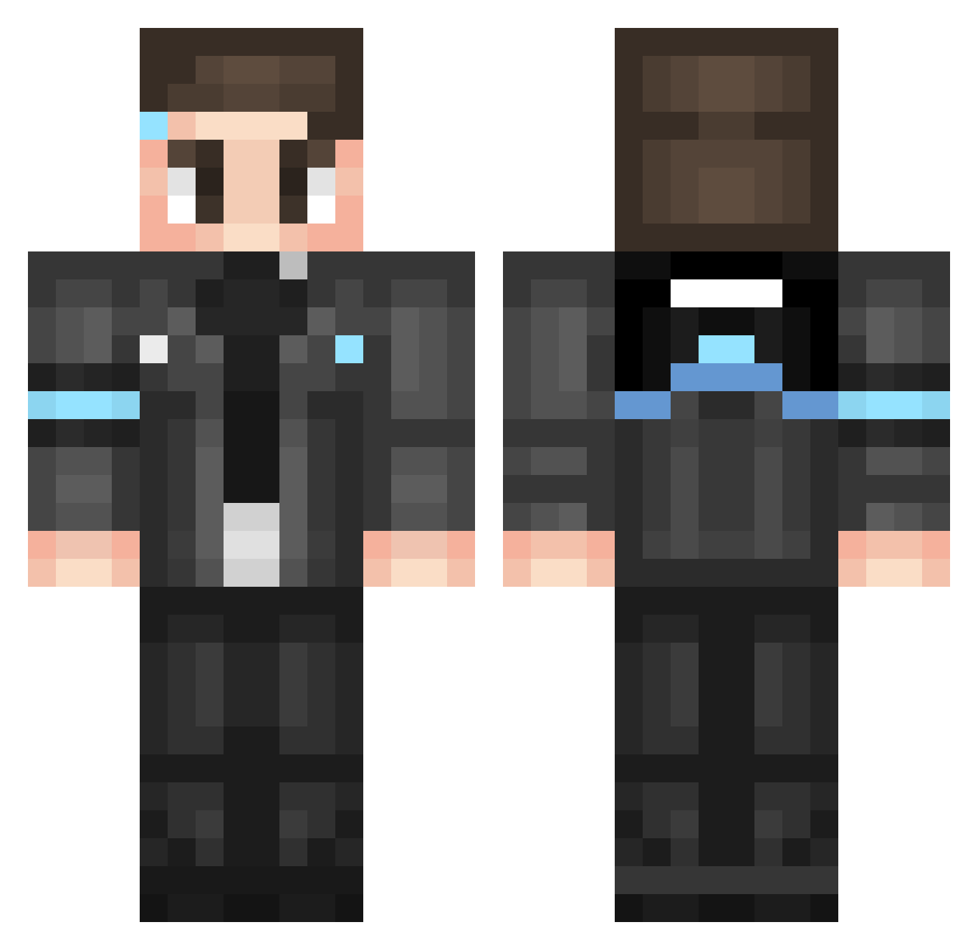 slimeySHADOWw__ Minecraft skin, front and back view