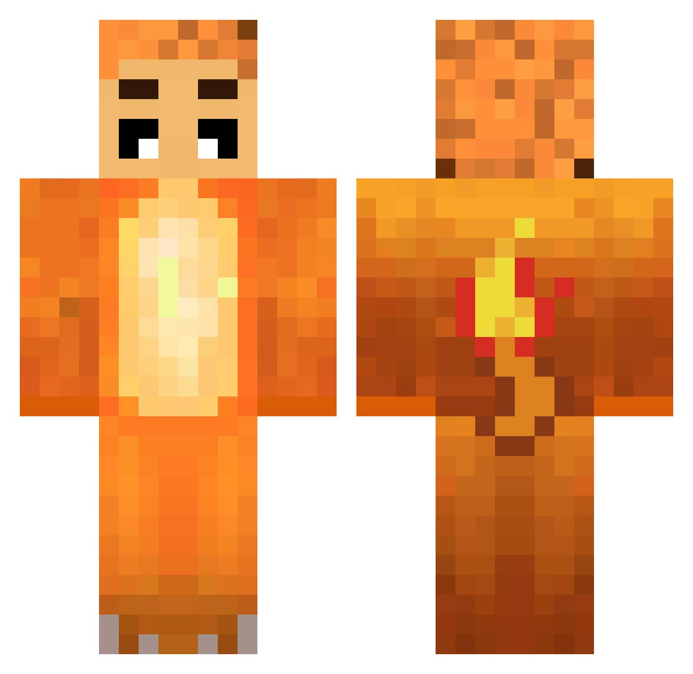 unviewed_ Minecraft skin, front and back view