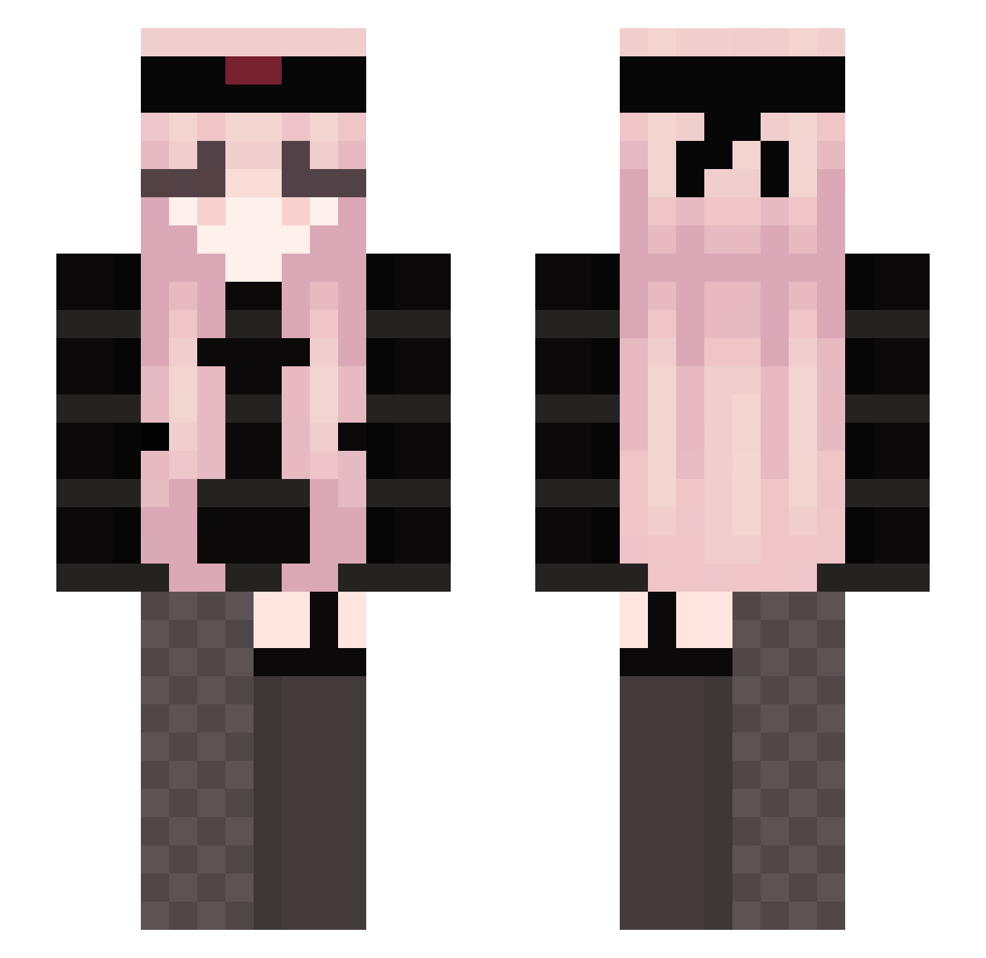 Barby_Ast Minecraft skin, front and back view