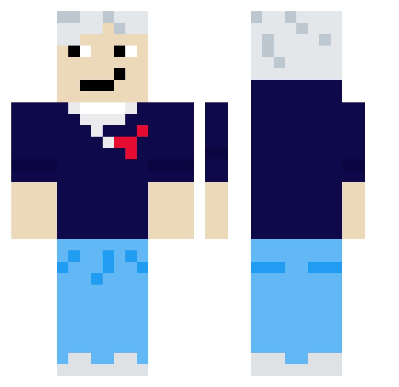Lind_sej Minecraft skin, front and back view