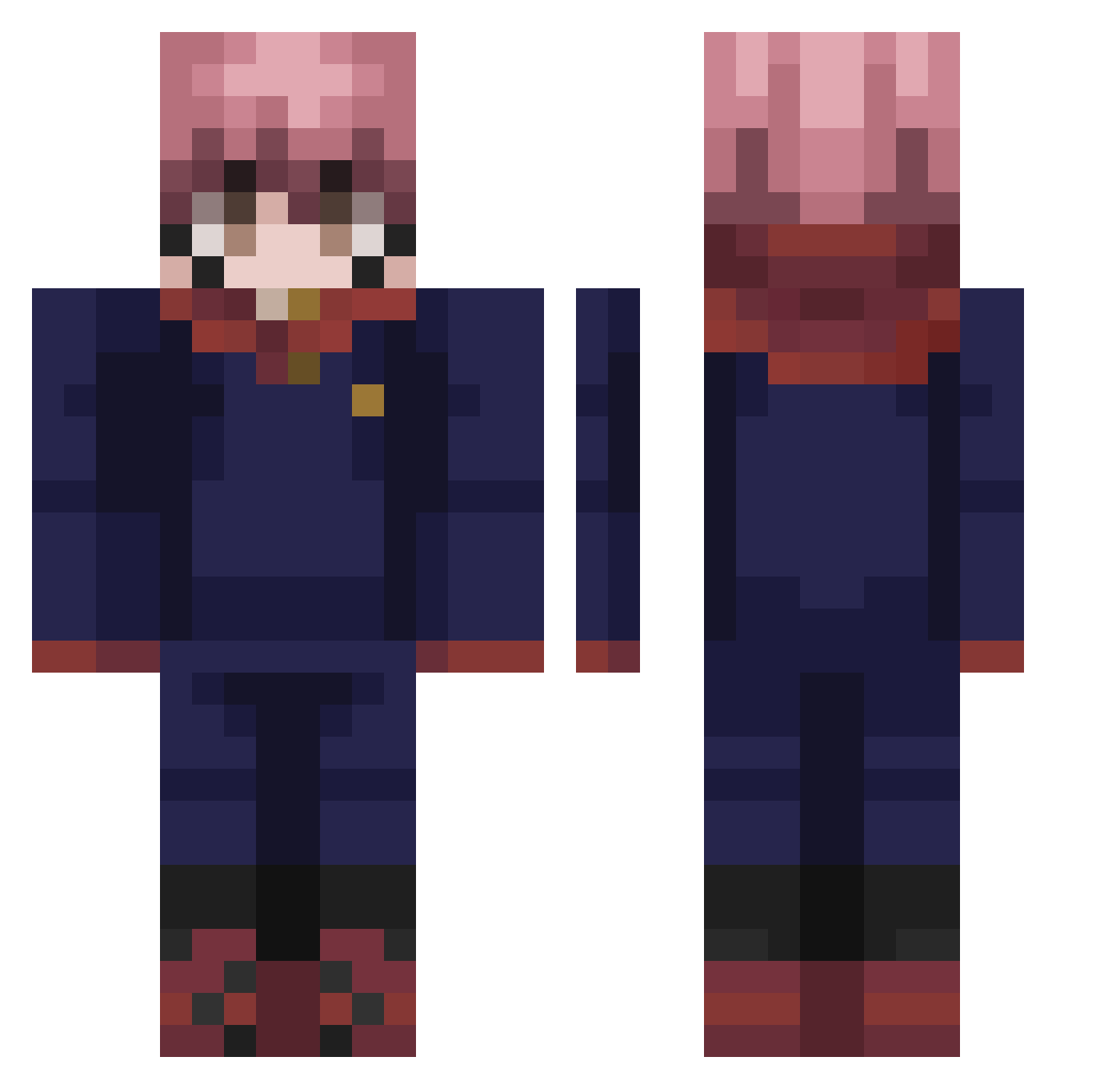F3r_5 Minecraft skin, front and back view