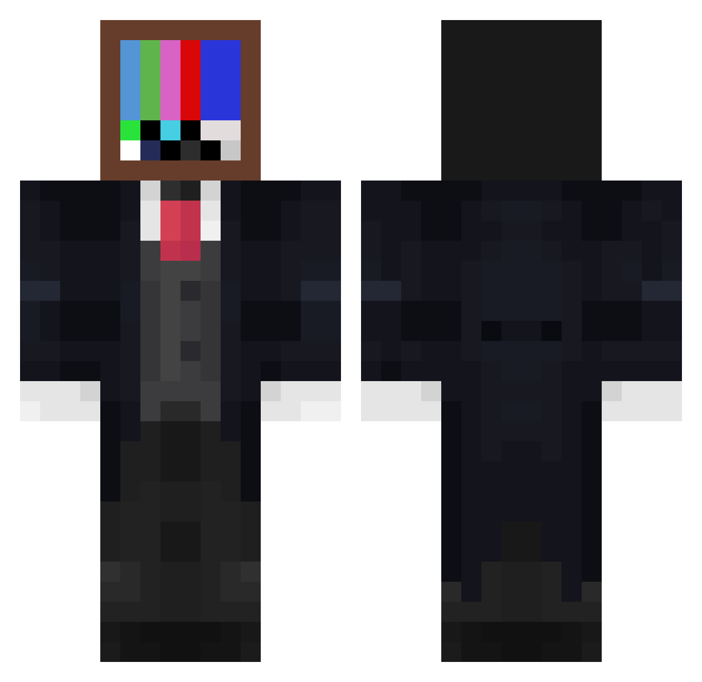 daebb Minecraft skin, front and back view