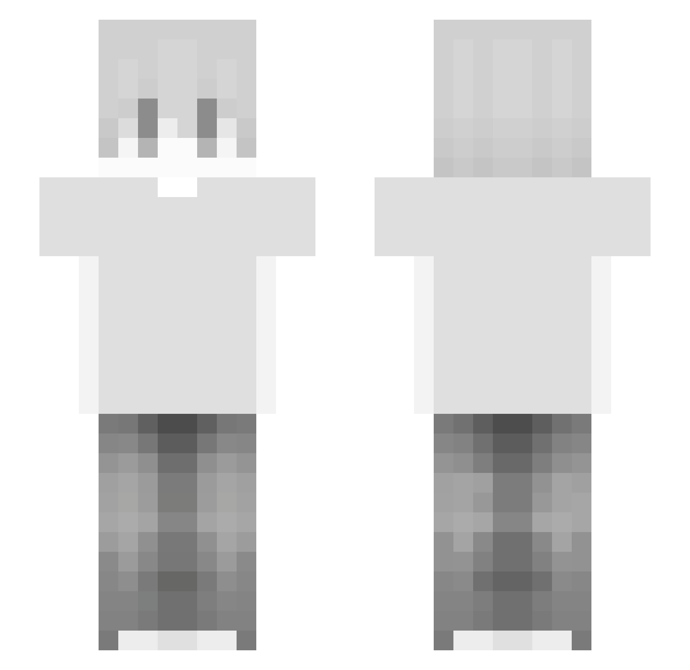PvPaxeandbedwars Minecraft skin, front and back view