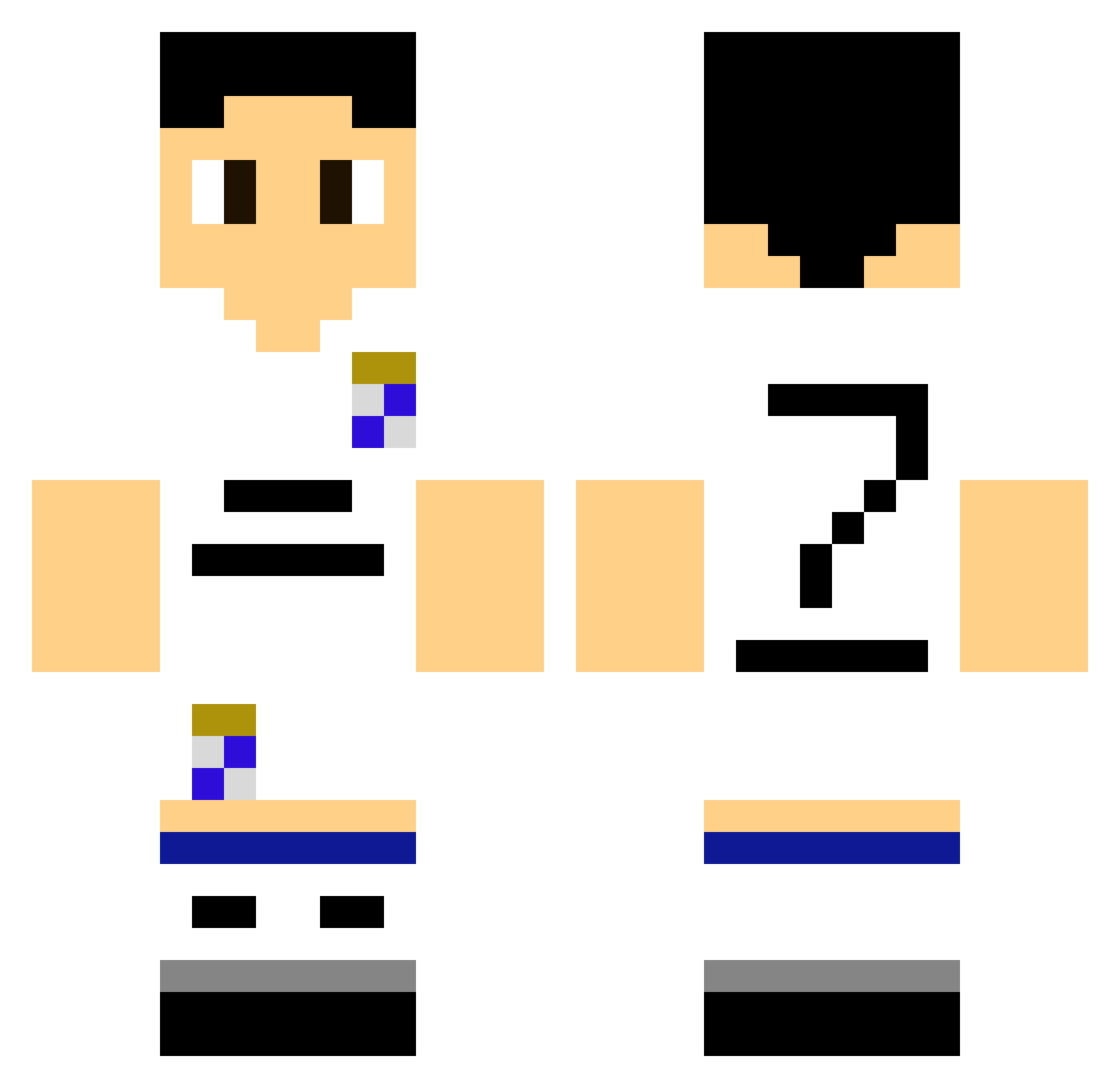 zDraggy_XD Minecraft skin, front and back view