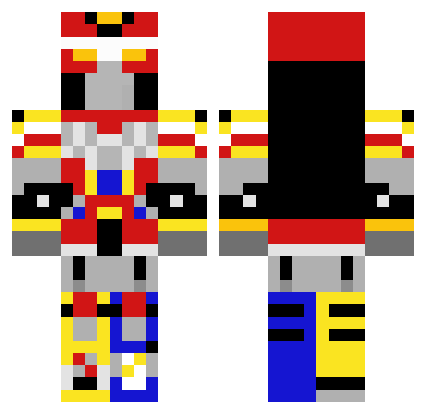 bunch74 Minecraft skin, front and back view