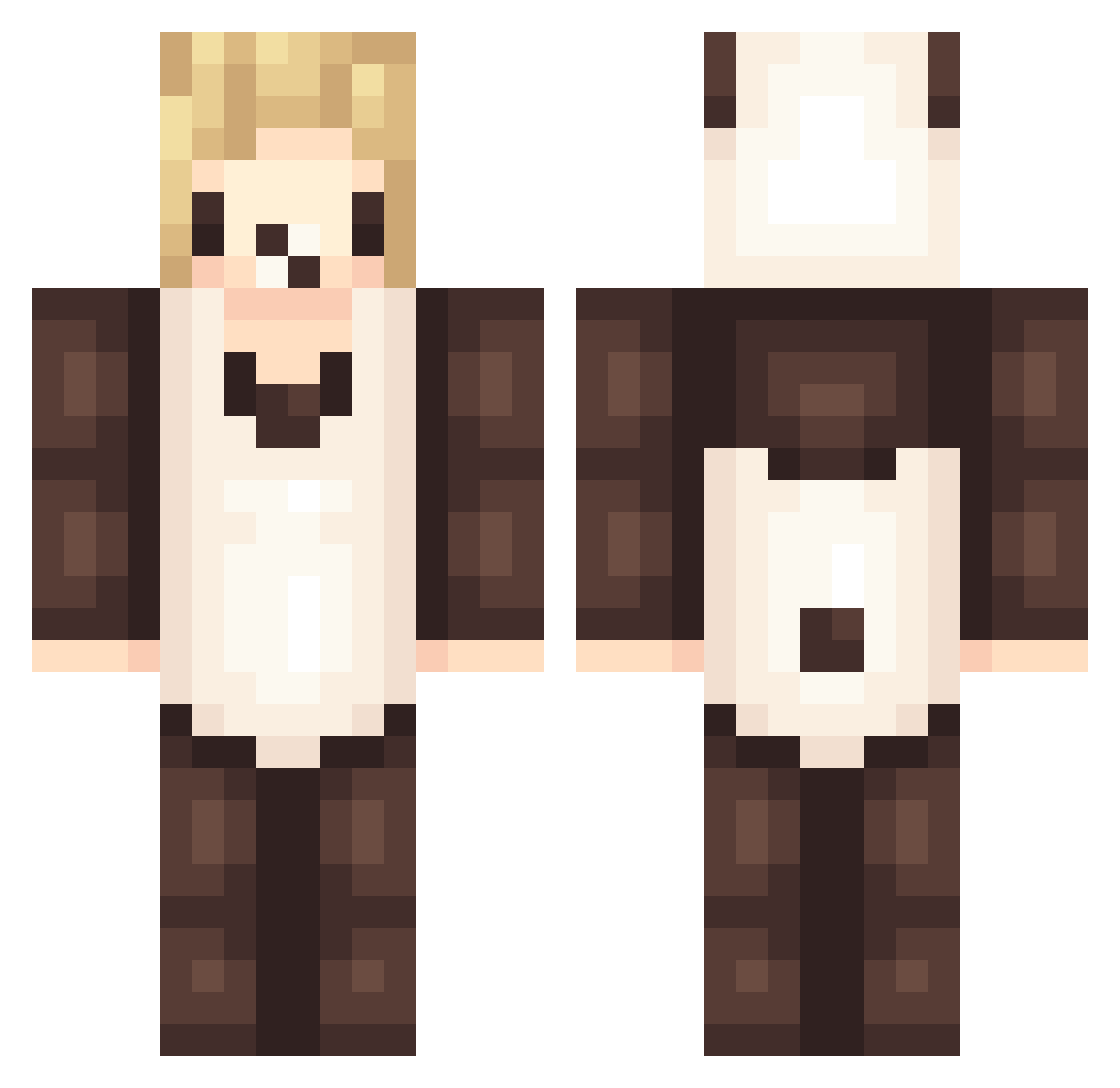 GamerWillyS Minecraft skin, front and back view