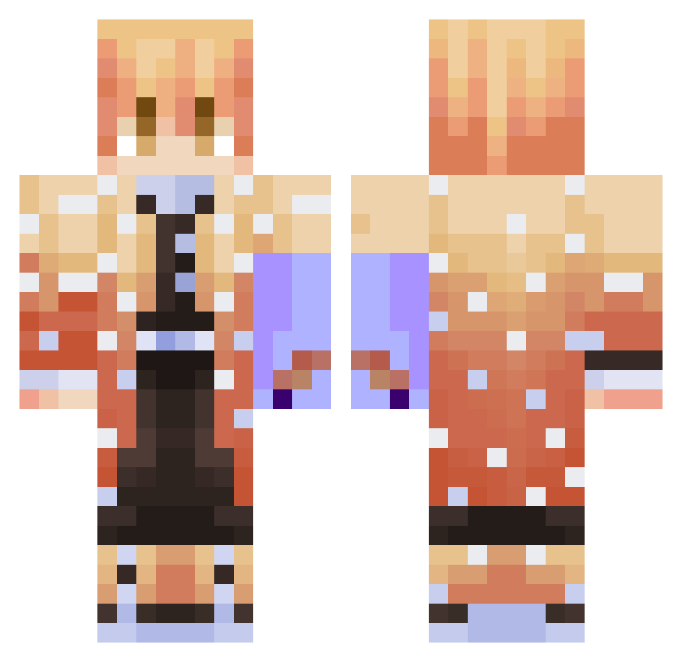 Deniousmm Minecraft skin, front and back view