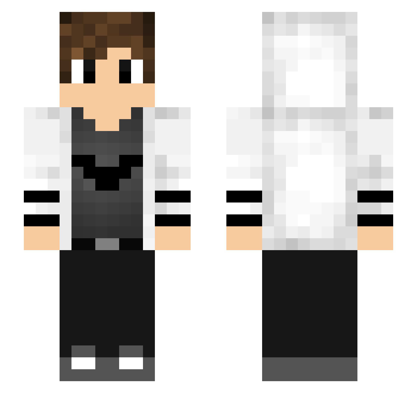 Drannel13 Minecraft skin, front and back view