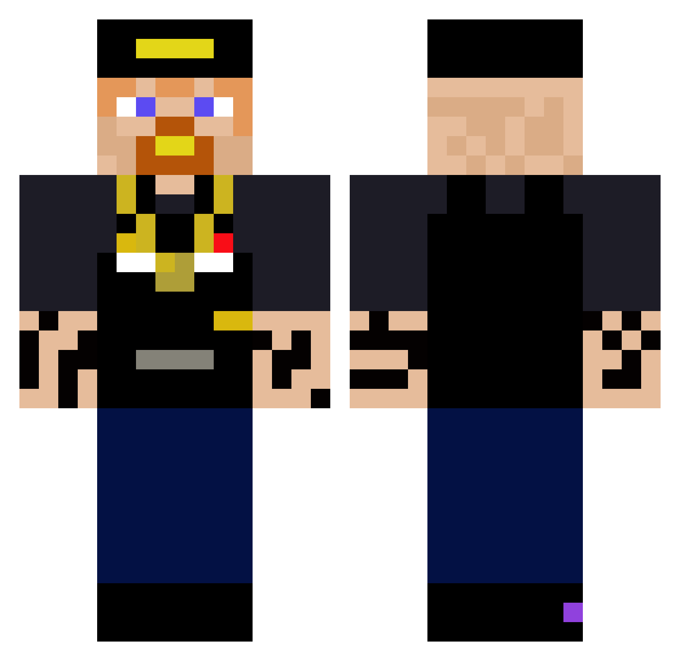 darkrainhunter Minecraft skin, front and back view
