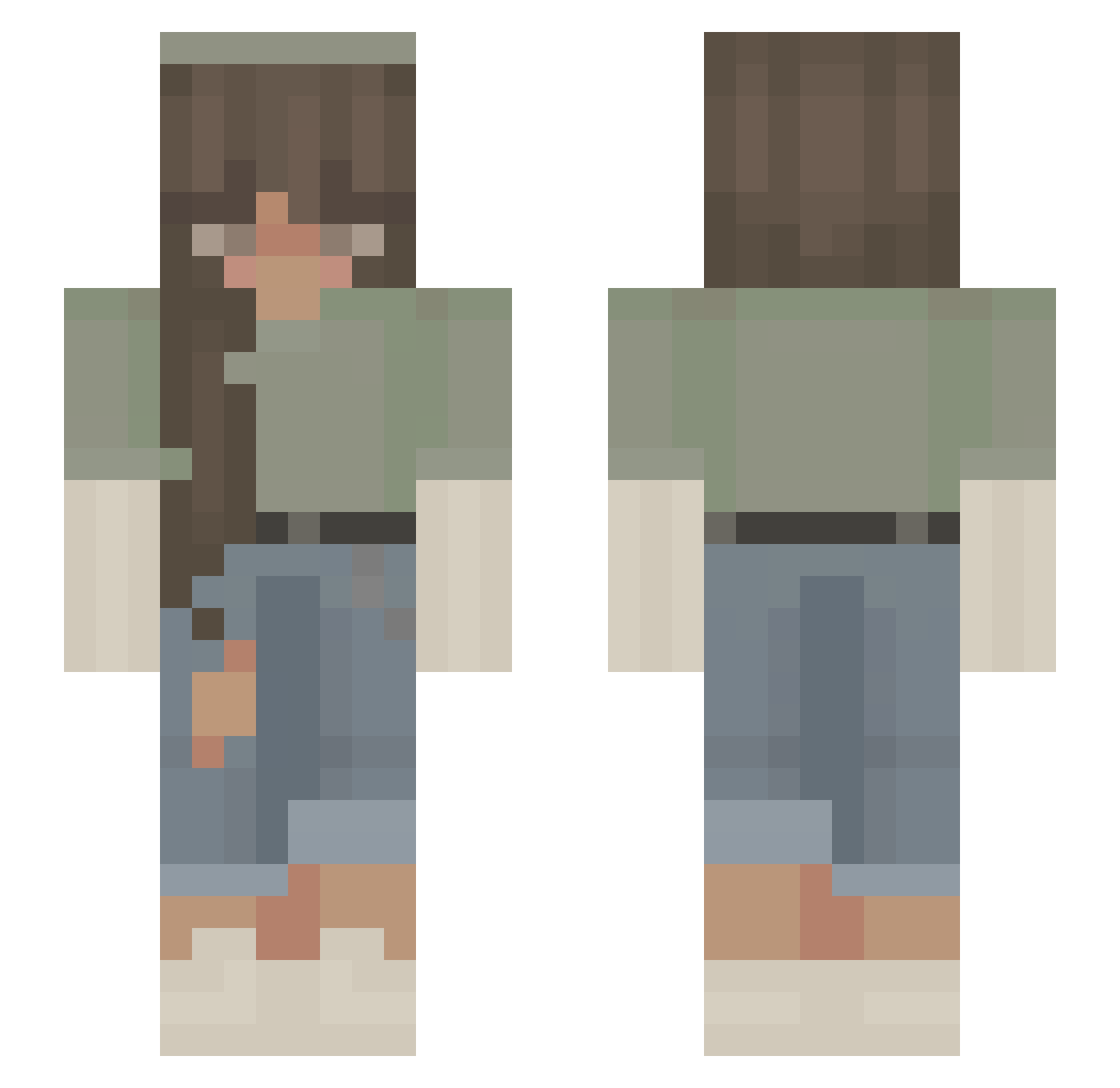 hayleyqr Minecraft skin, front and back view