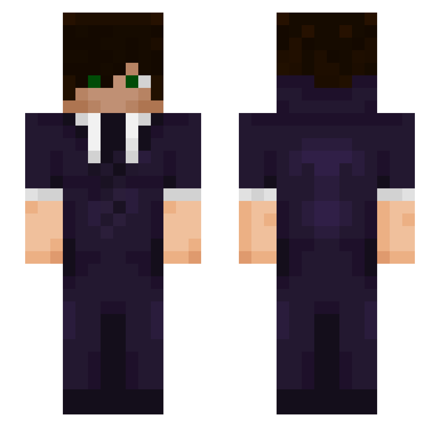 laglord69 Minecraft skin, front and back view