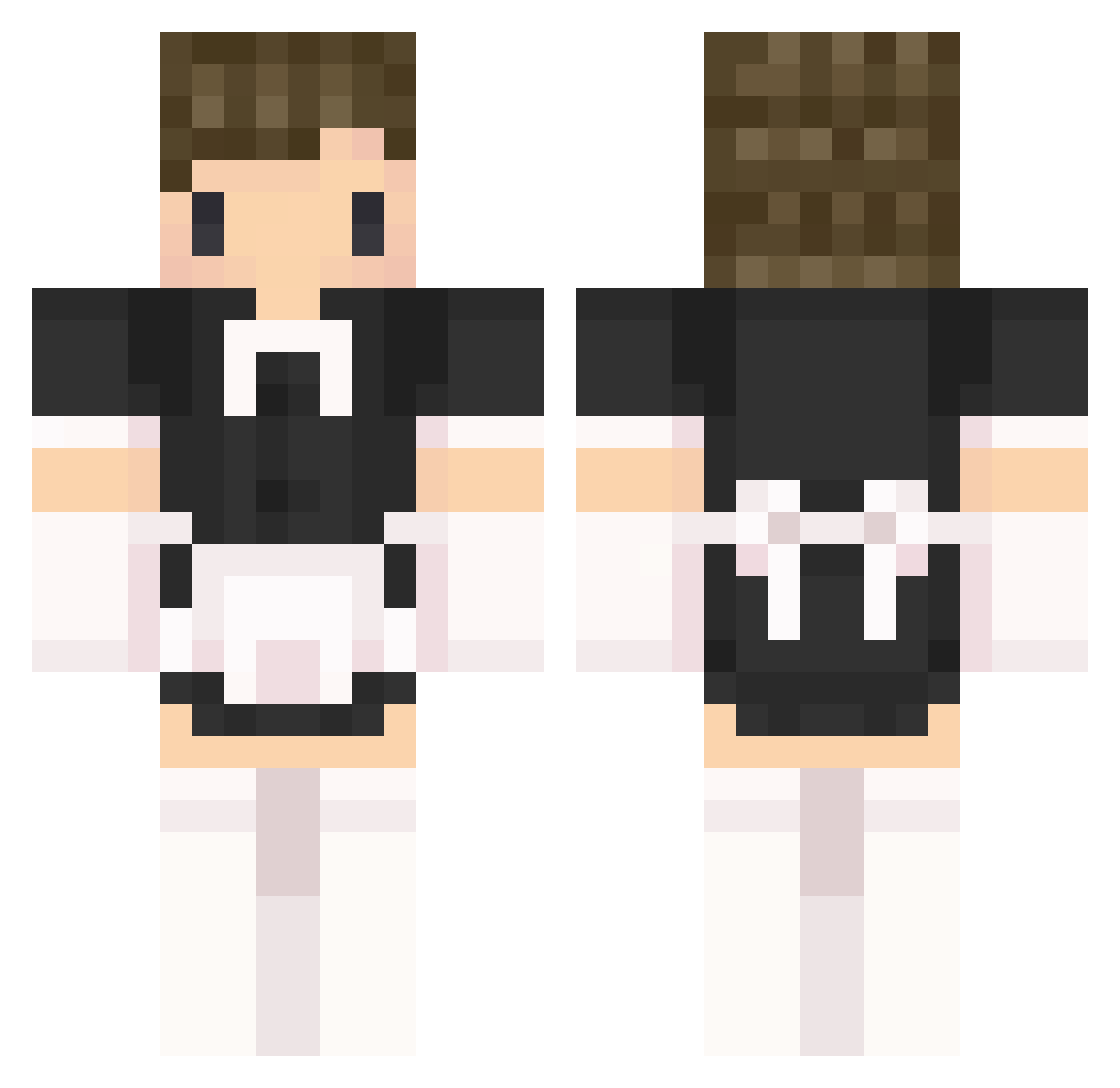 zaksterr Minecraft skin, front and back view
