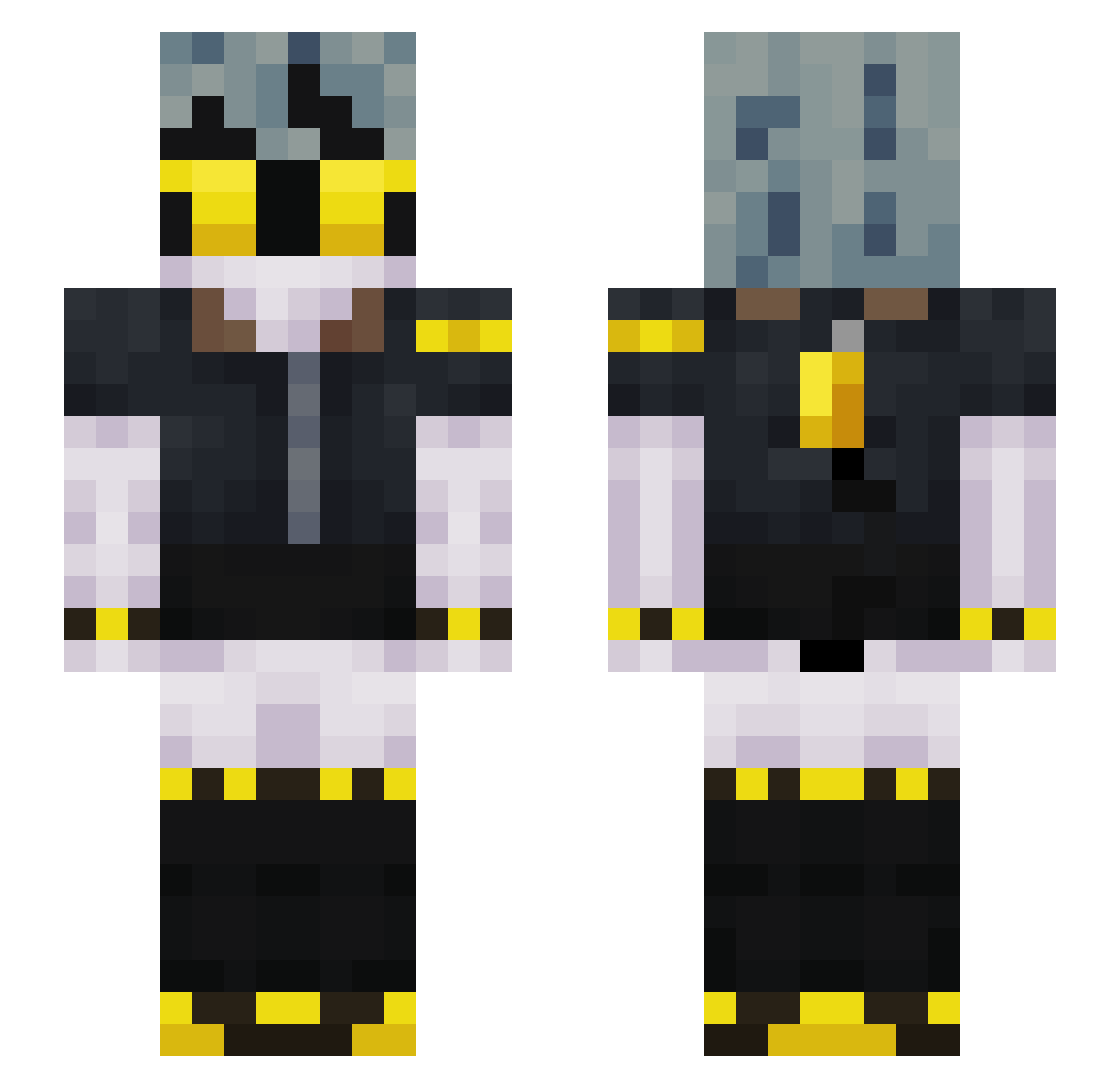 evanww2 Minecraft skin, front and back view