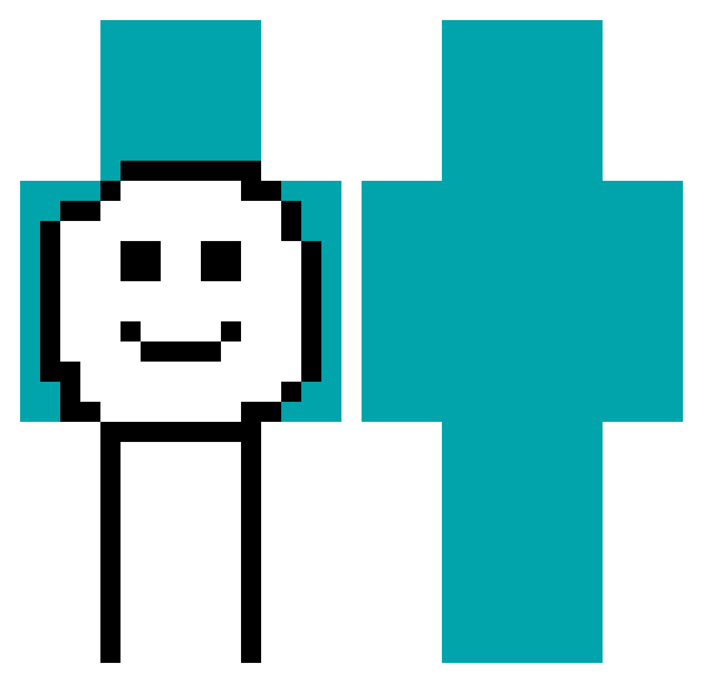 AliZeybek Minecraft skin, front and back view