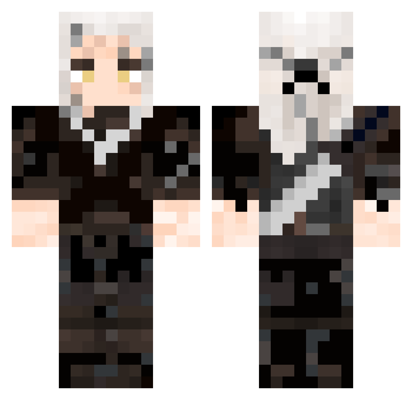 khaganmv Minecraft skin, front and back view
