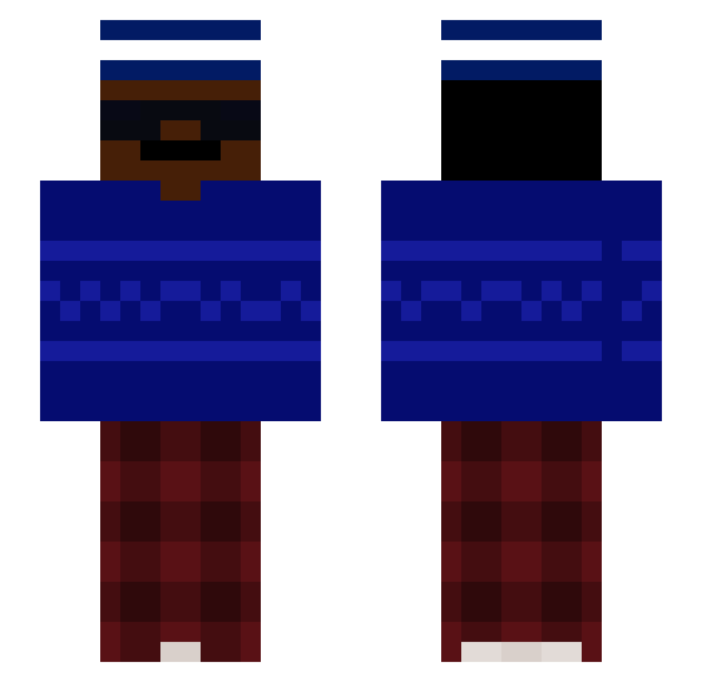 Whatys Minecraft skin, front and back view