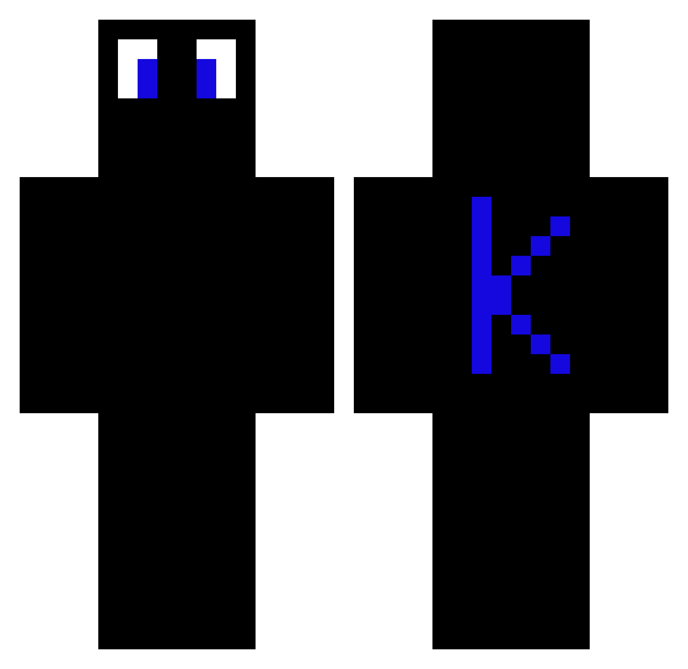 ZCfatman Minecraft skin, front and back view