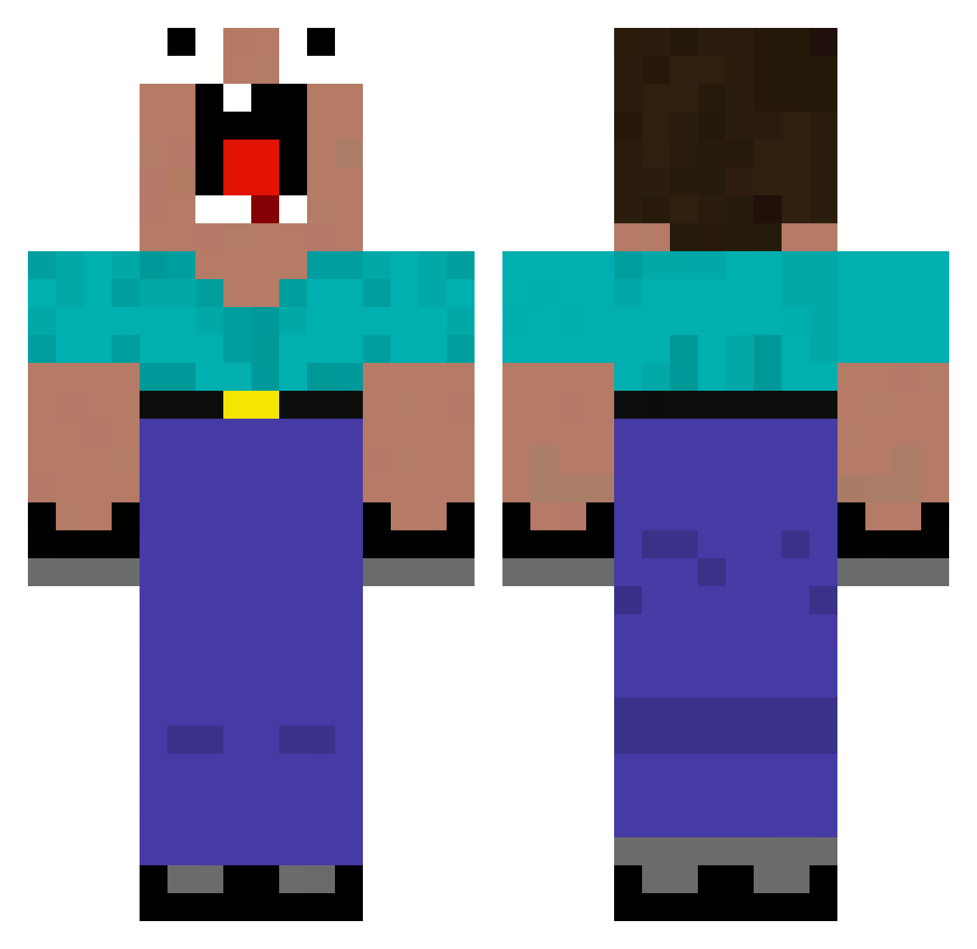 takenoyama088 Minecraft skin, front and back view