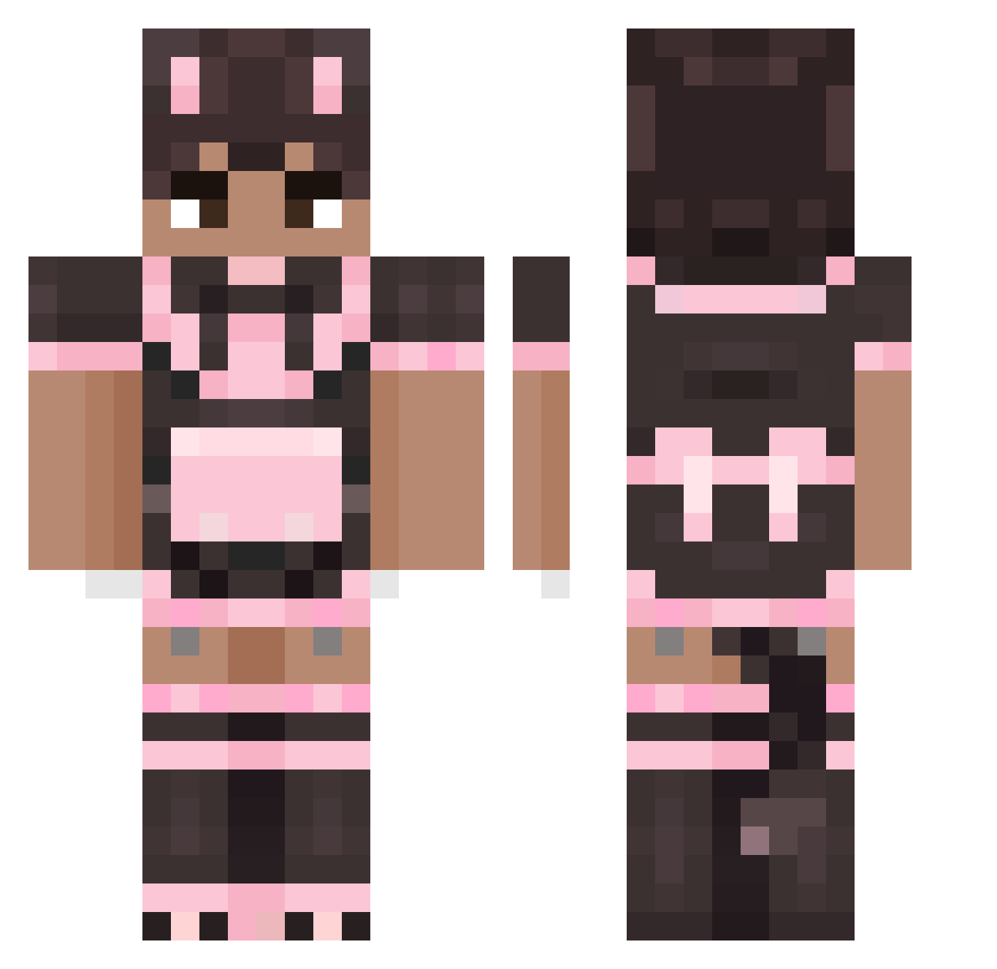 0lkku08 Minecraft skin, front and back view