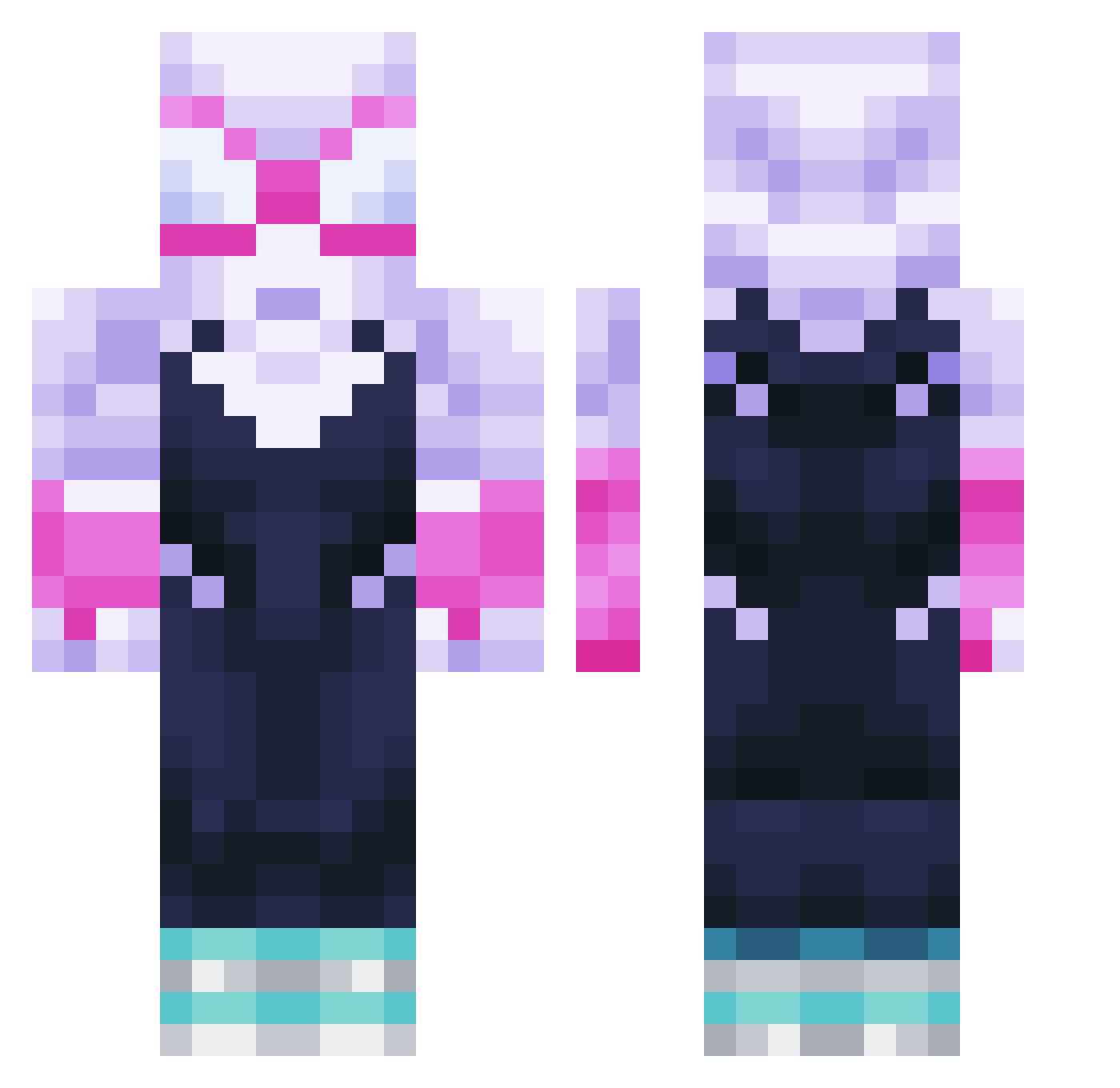 PoteznyPolakPL Minecraft skin, front and back view