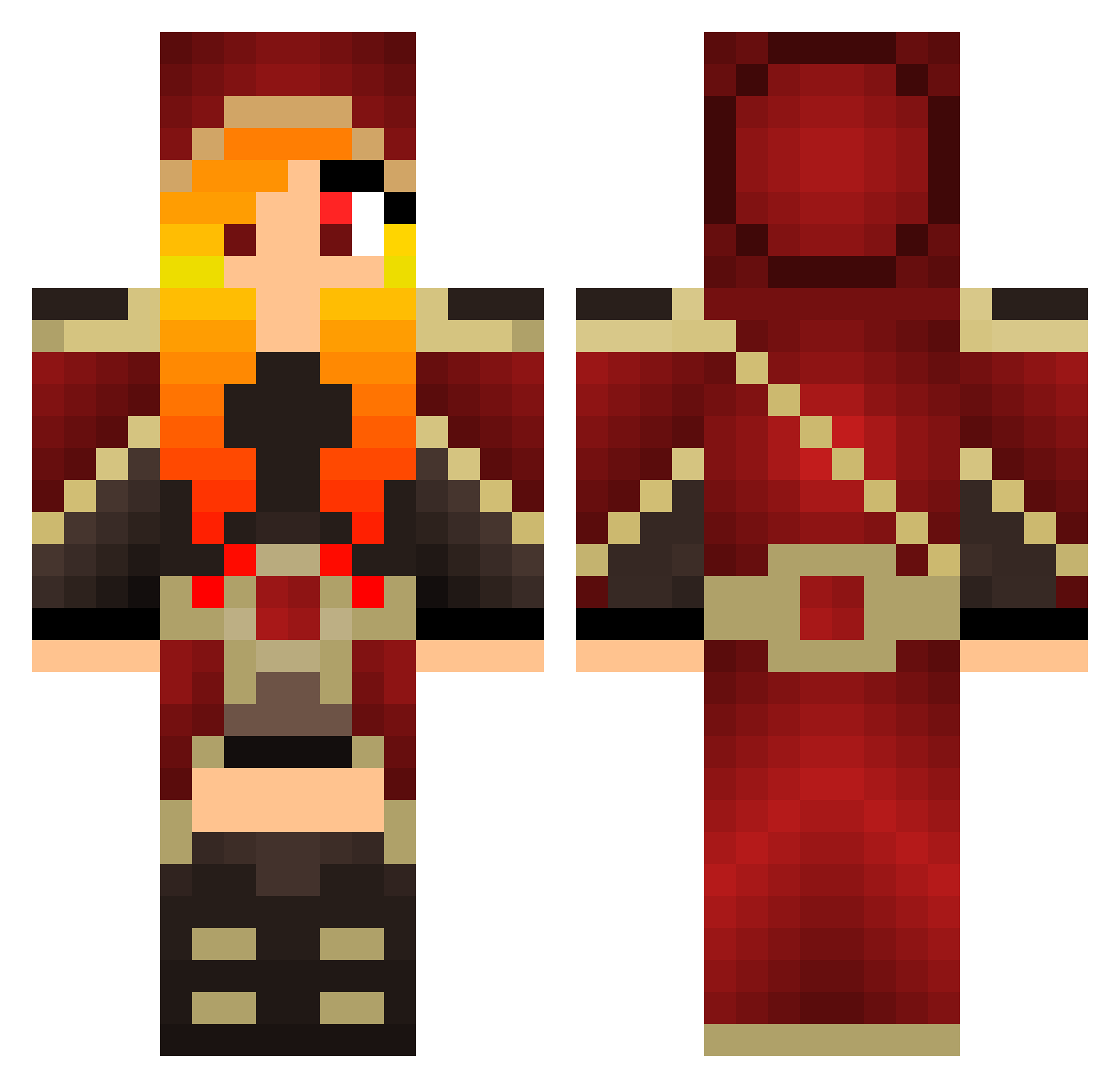 Rodd3y Minecraft skin, front and back view