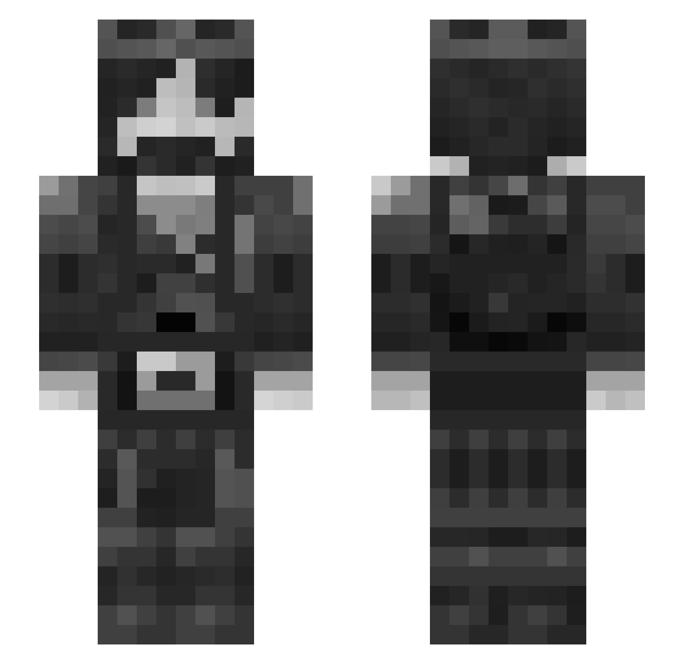 InfectedRecords Minecraft skin, front and back view