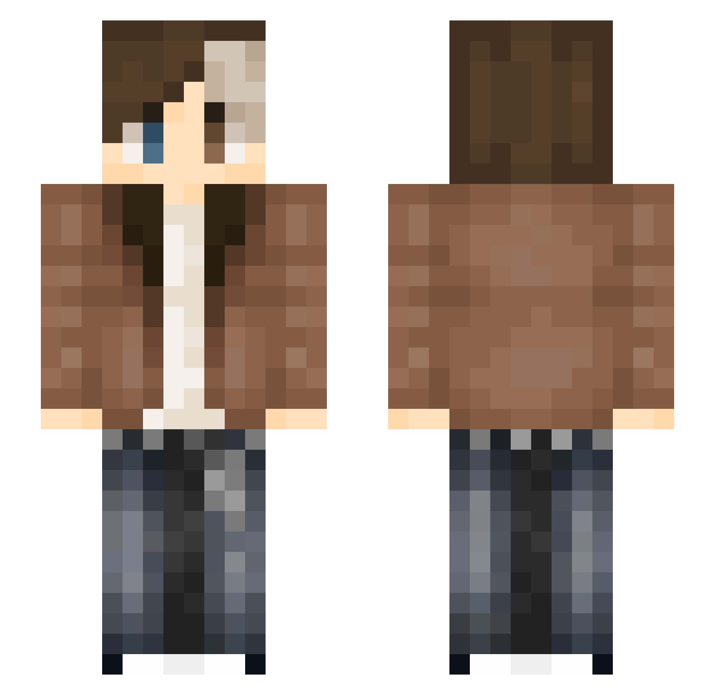 pizzagod1031 Minecraft skin, front and back view
