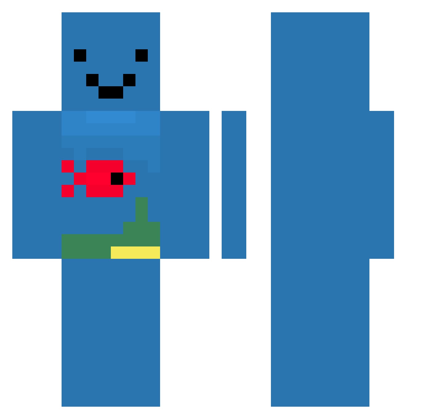 rakomotywa Minecraft skin, front and back view