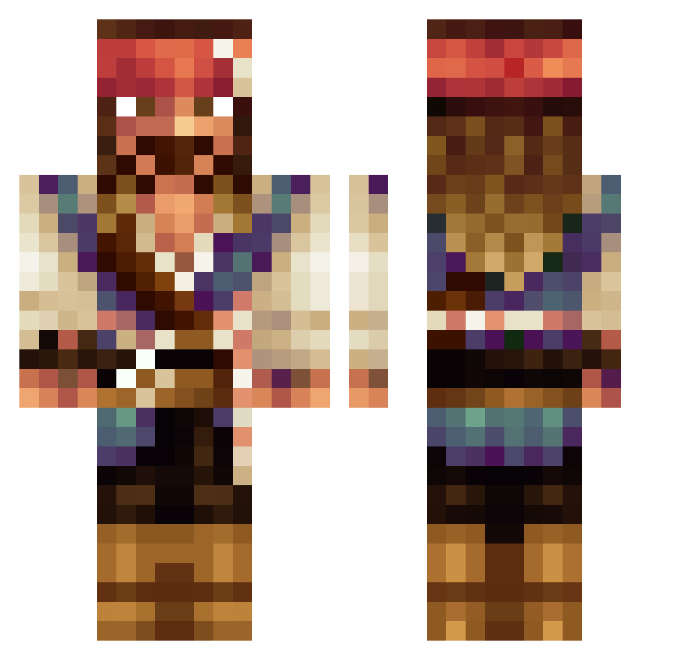 SyDeLuZ Minecraft skin, front and back view