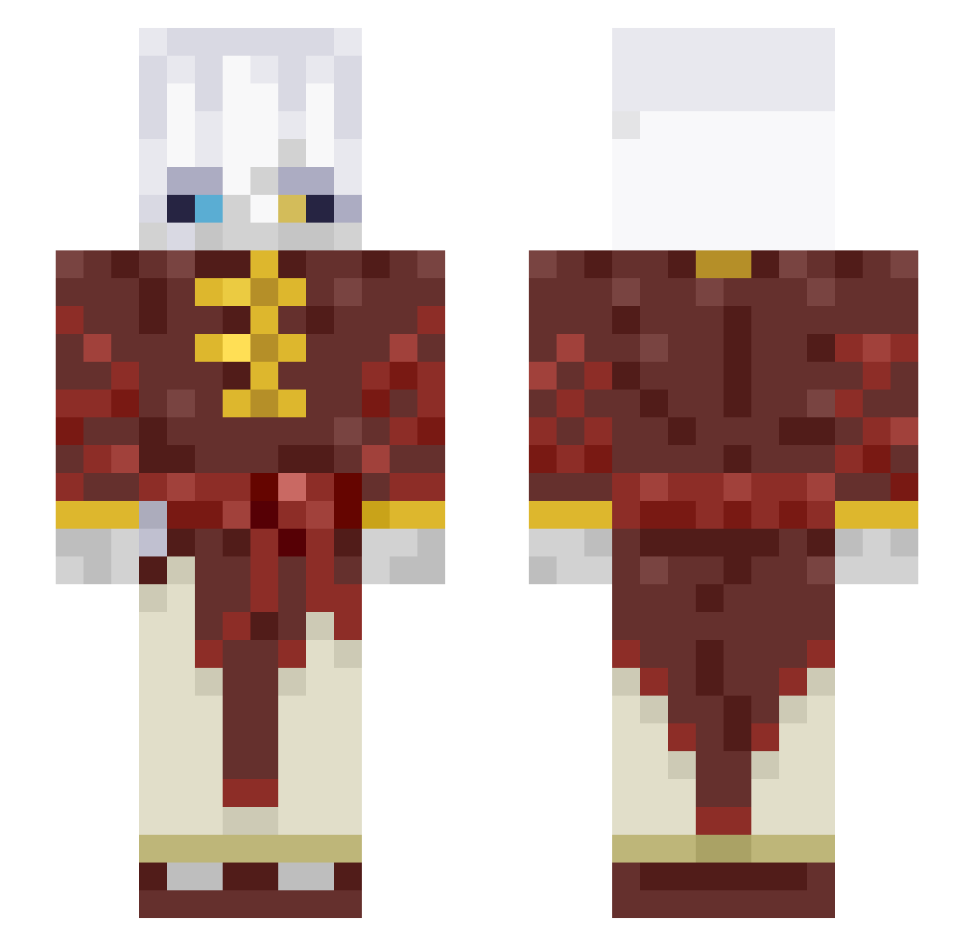 Randoduo Minecraft skin, front and back view