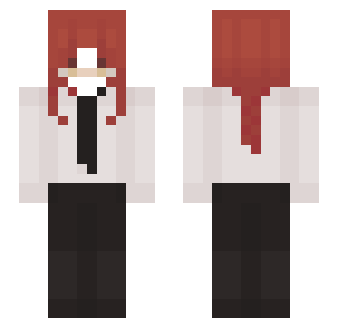 AlesisxHz Minecraft skin, front and back view