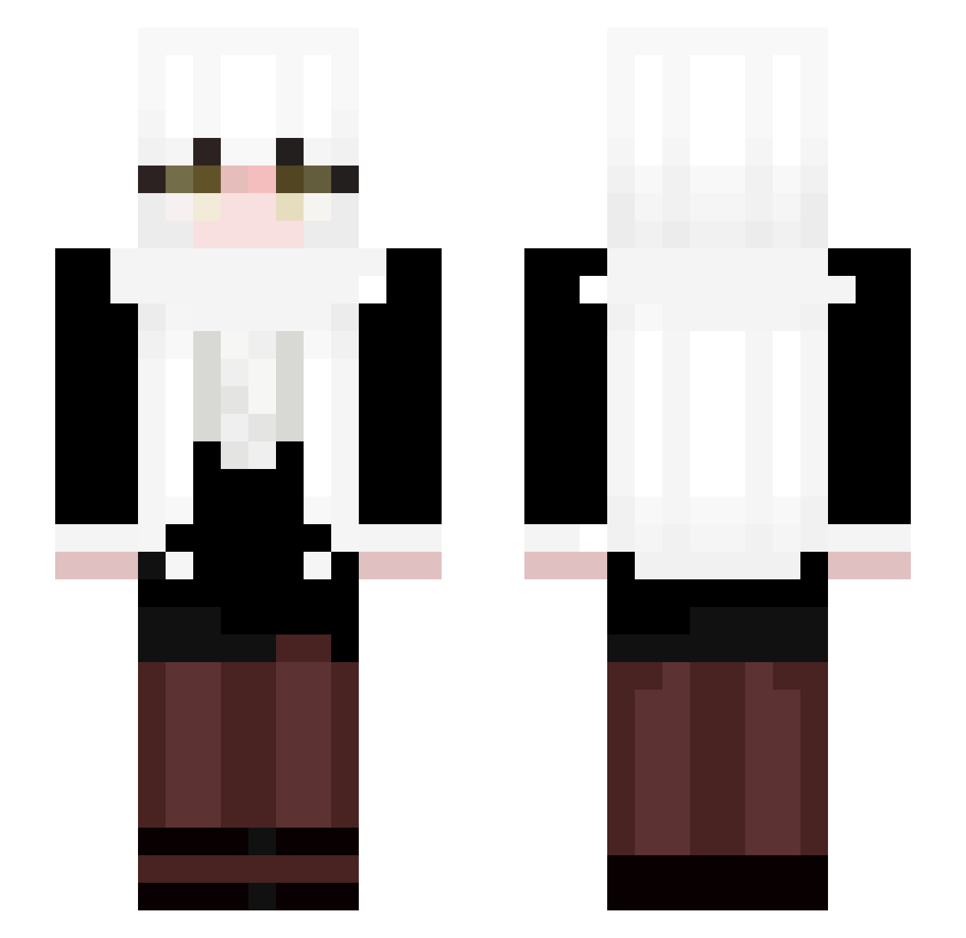 userhappy Minecraft skin, front and back view
